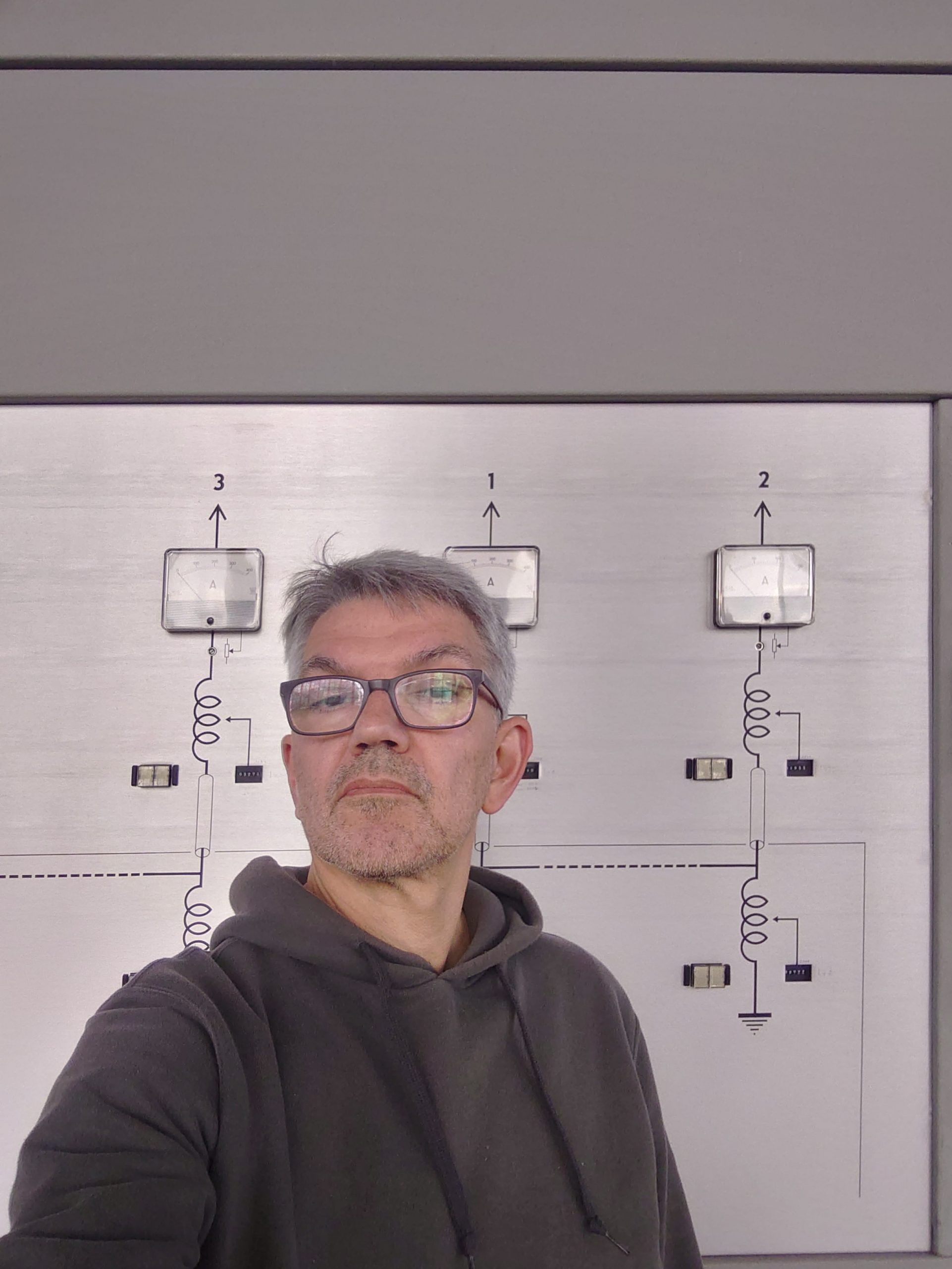 Selfie JMR im Gebäude des ehemaligen Senders Europe 1, Berus/Überherrn, Saarland